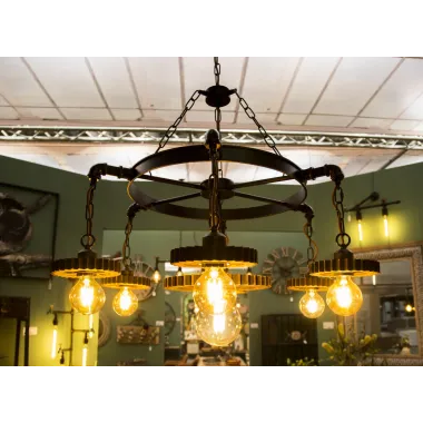 Lampa wisząca z przekładnią 85X30 cm